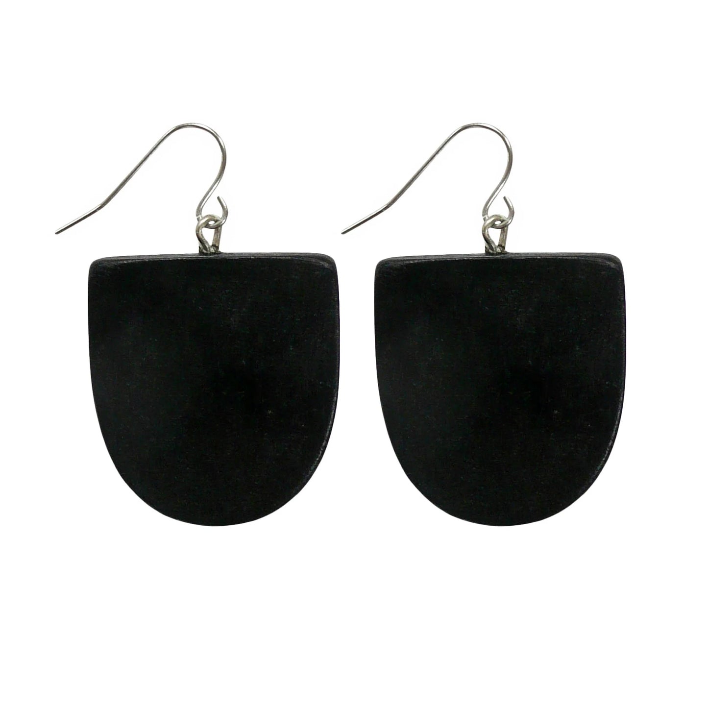 Lotus Feet HAE13 Half Oval Earrings
