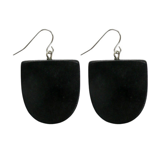 Lotus Feet HAE13 Half Oval Earrings