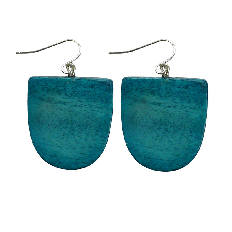 Lotus Feet HAE13 Half Oval Earrings