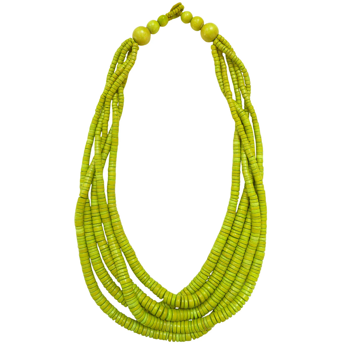 Lotus Feet HC001C Lime Green Necklace
