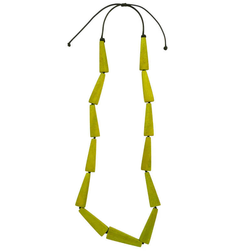 Lotus Feet HC012 Lime Green Traingle Necklace