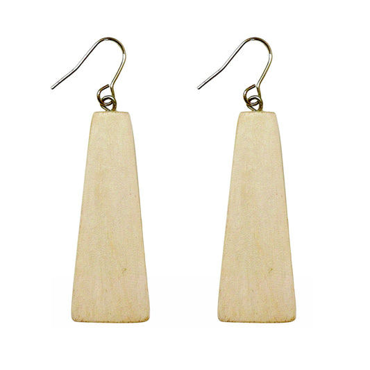 Lotus Feet HC012E Cream Triangle Earrings