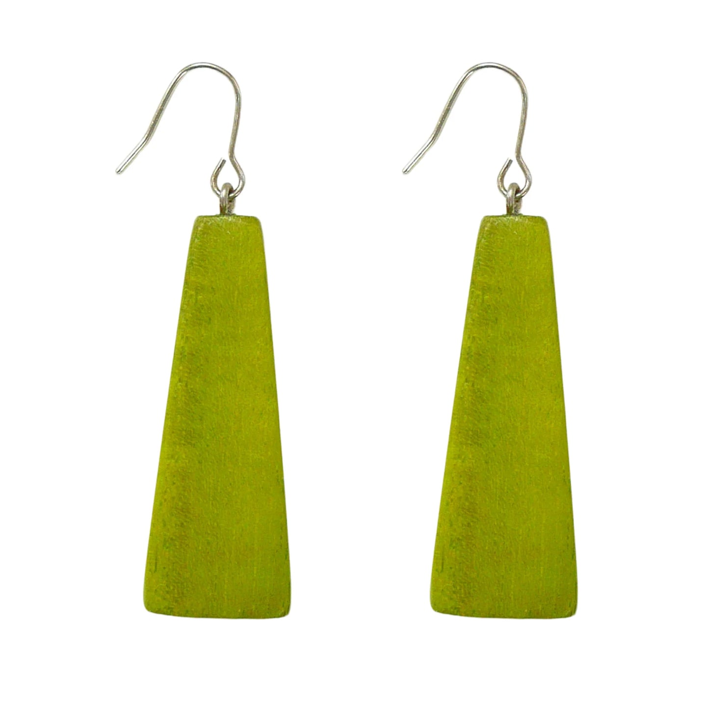 Lotus Feet HC012E Lime Green Triangle Earrings