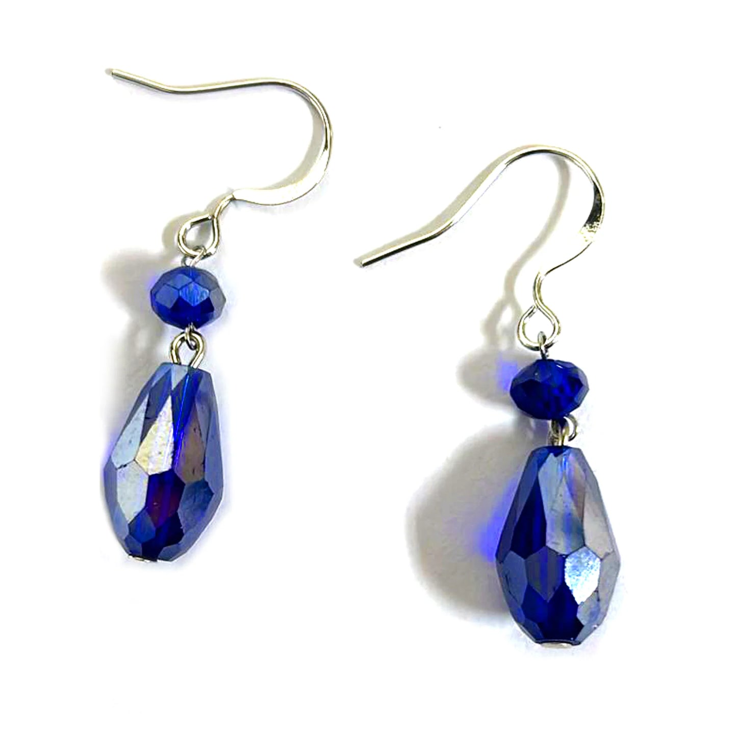 Lotus Feet Crystal Tear Drop Earrings