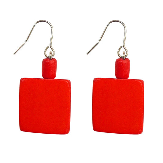 Lotus Feet HWSE04 Orange Earrings