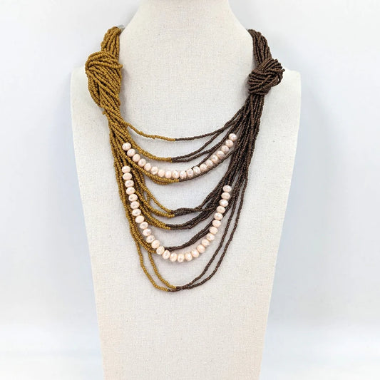 Tempest Luxe beaded multistrand necklace