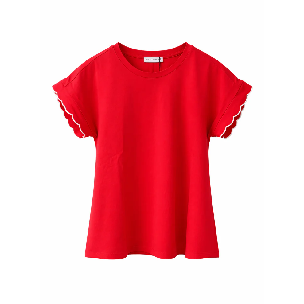 Betty Basics BB2079 Sloane Scallop Tee
