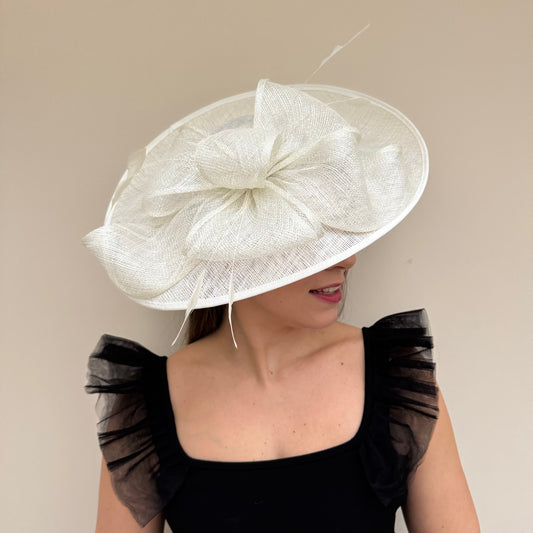J Bees JB18/100 Ivory Lurex hatinator featuring silver thread