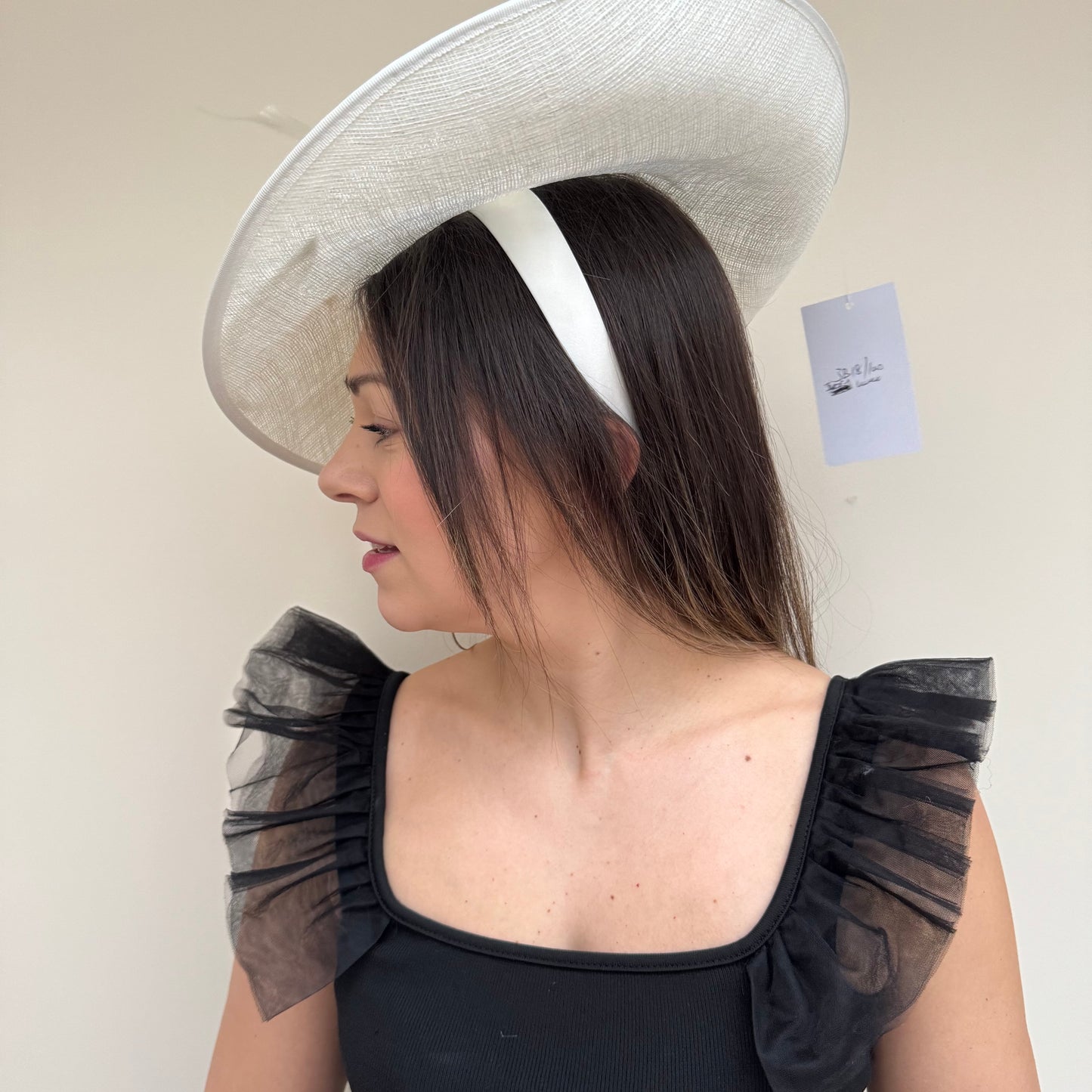 J Bees JB18/100 Ivory Lurex hatinator featuring silver thread