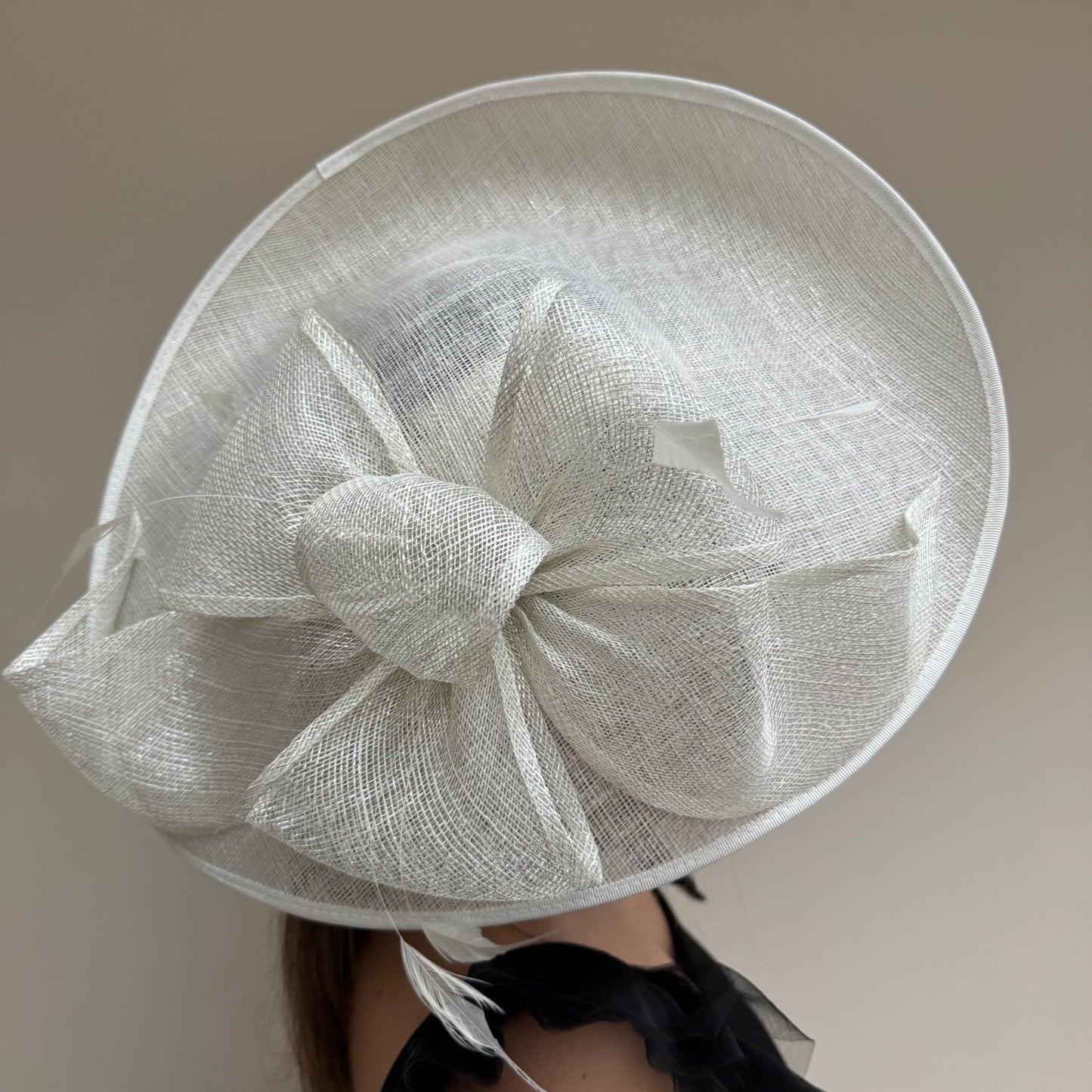 J Bees JB18/100 Ivory Lurex hatinator featuring silver thread