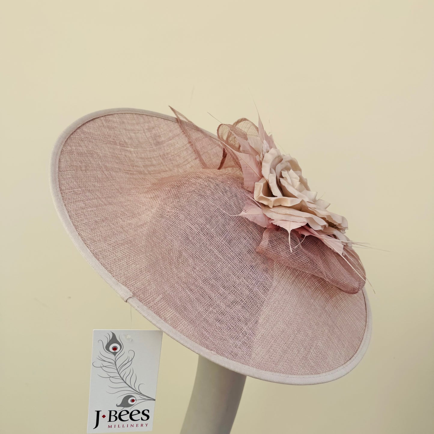 J Bees JB24/38 Truffle Mink Hatinator with Large Flower Detail