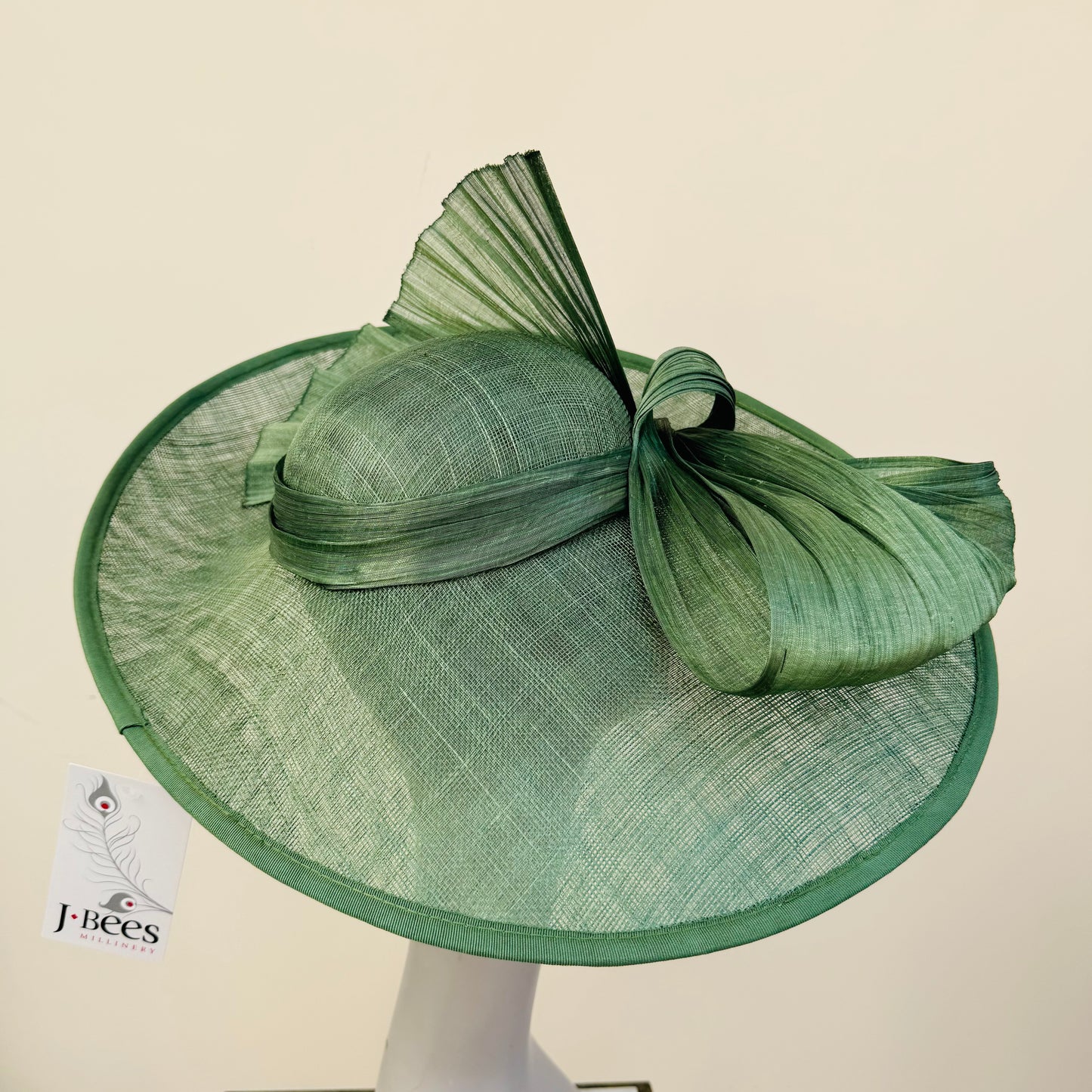 J Bees JB23/280 Sage Green Large Bow Hatinator