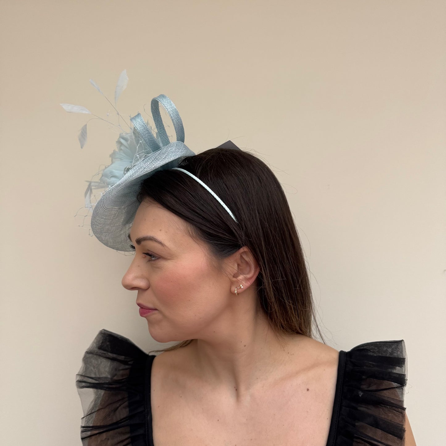 JBees JB18/040 Fascinator with Feathers in Blues