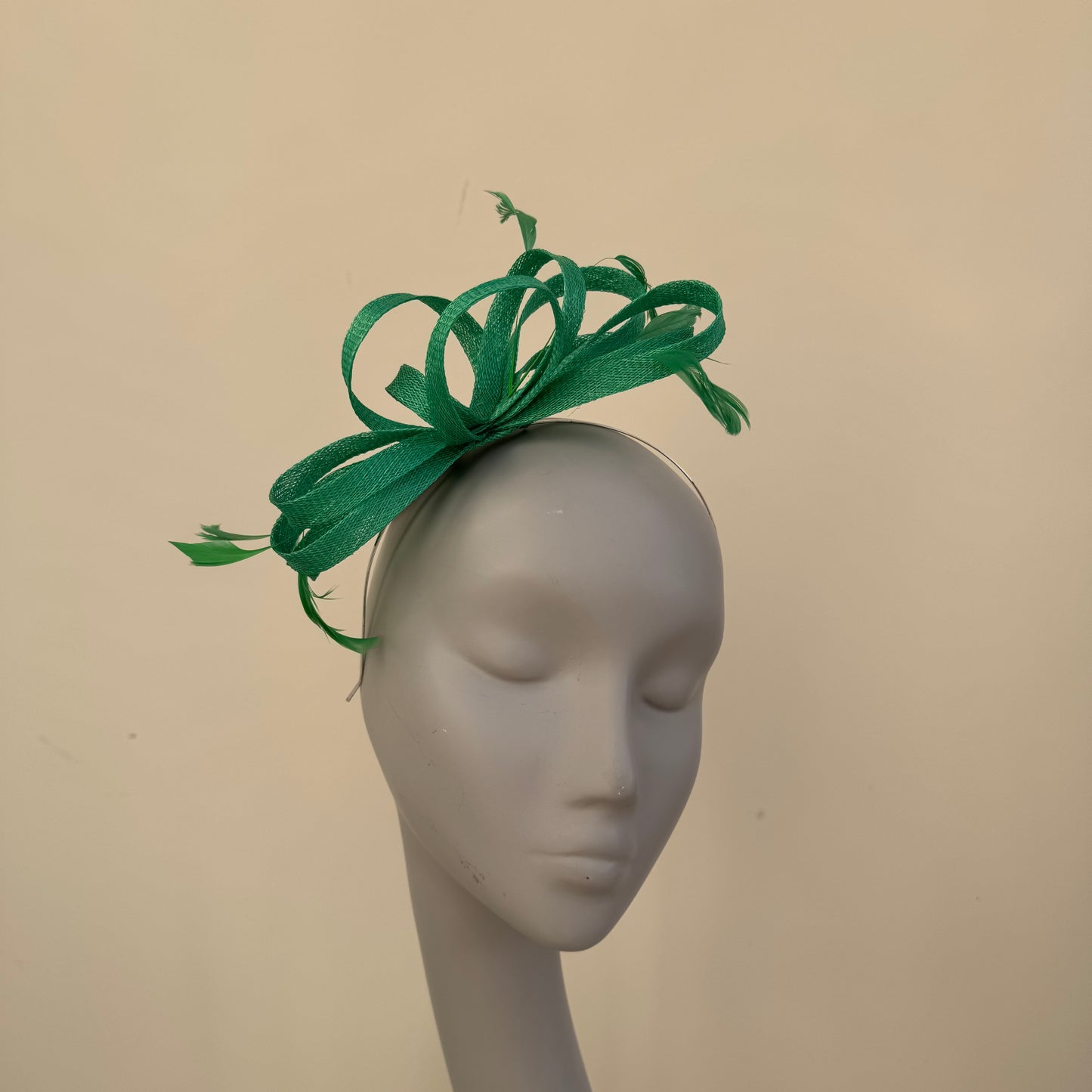 J Bees JB22/238 Fascinator On Headband In Green