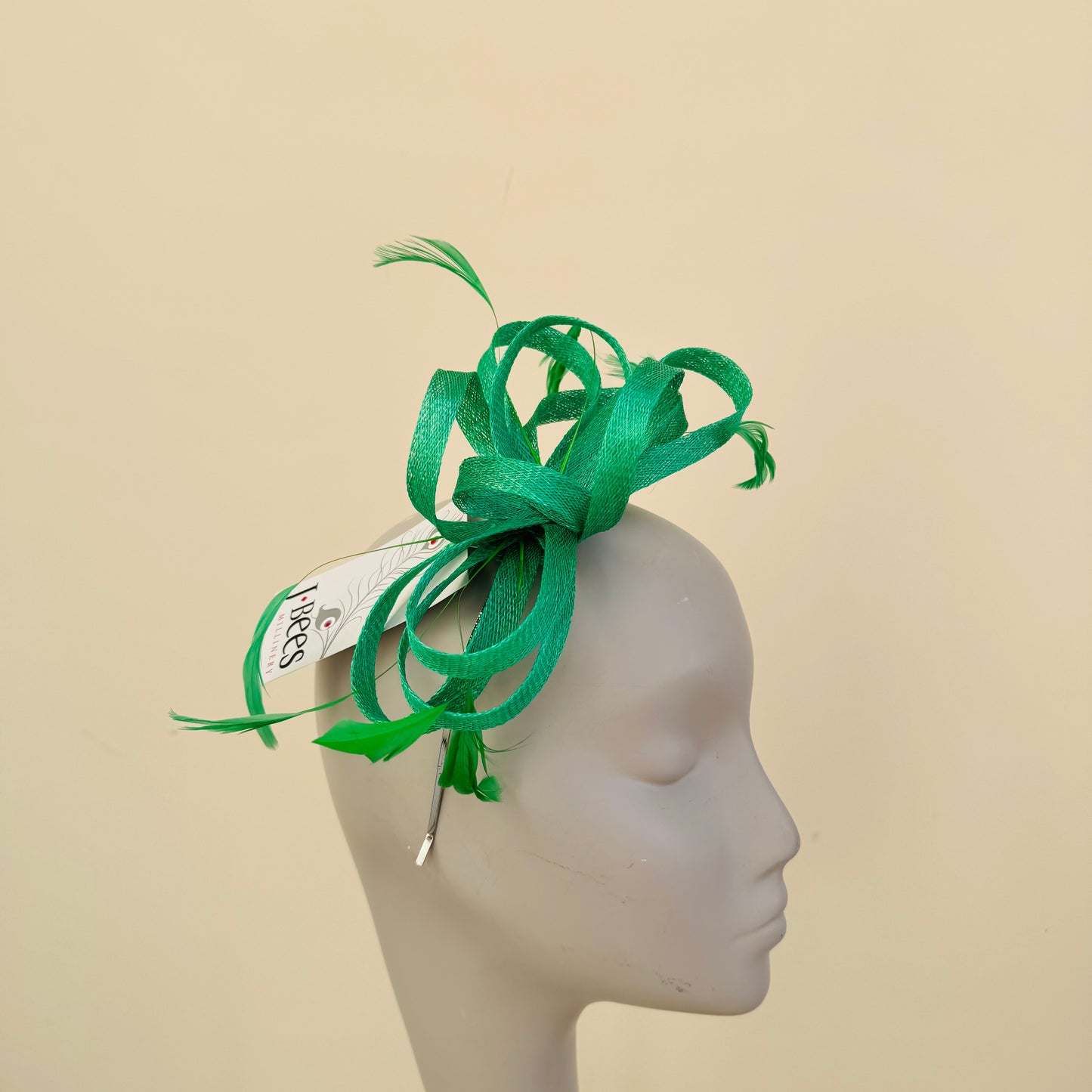 J Bees JB22/238 Fascinator On Headband In Green