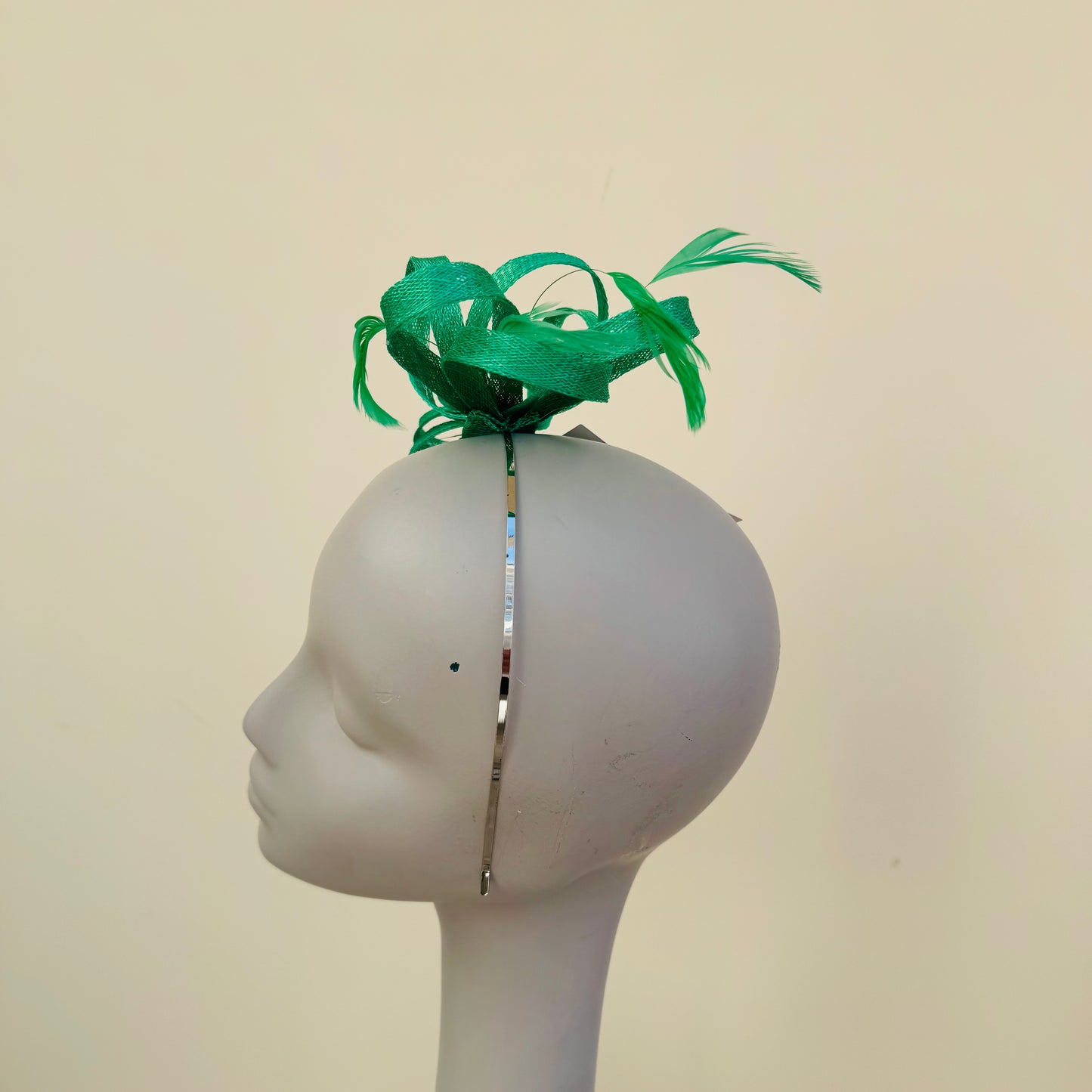 J Bees JB22/238 Fascinator On Headband In Green