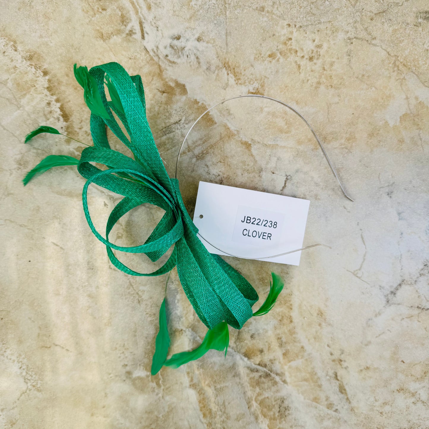 J Bees JB22/238 Fascinator On Headband In Green