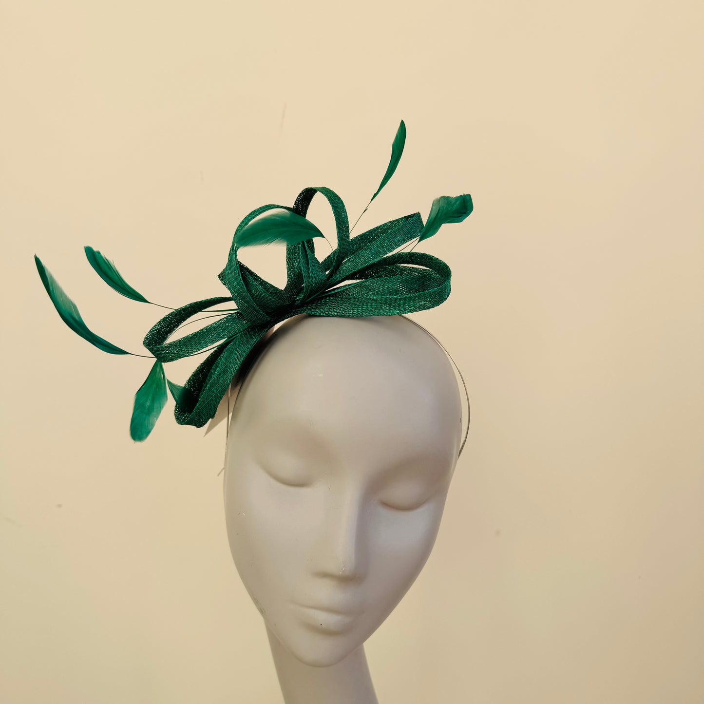 J Bees JB22/238 Fascinator On Headband In Green