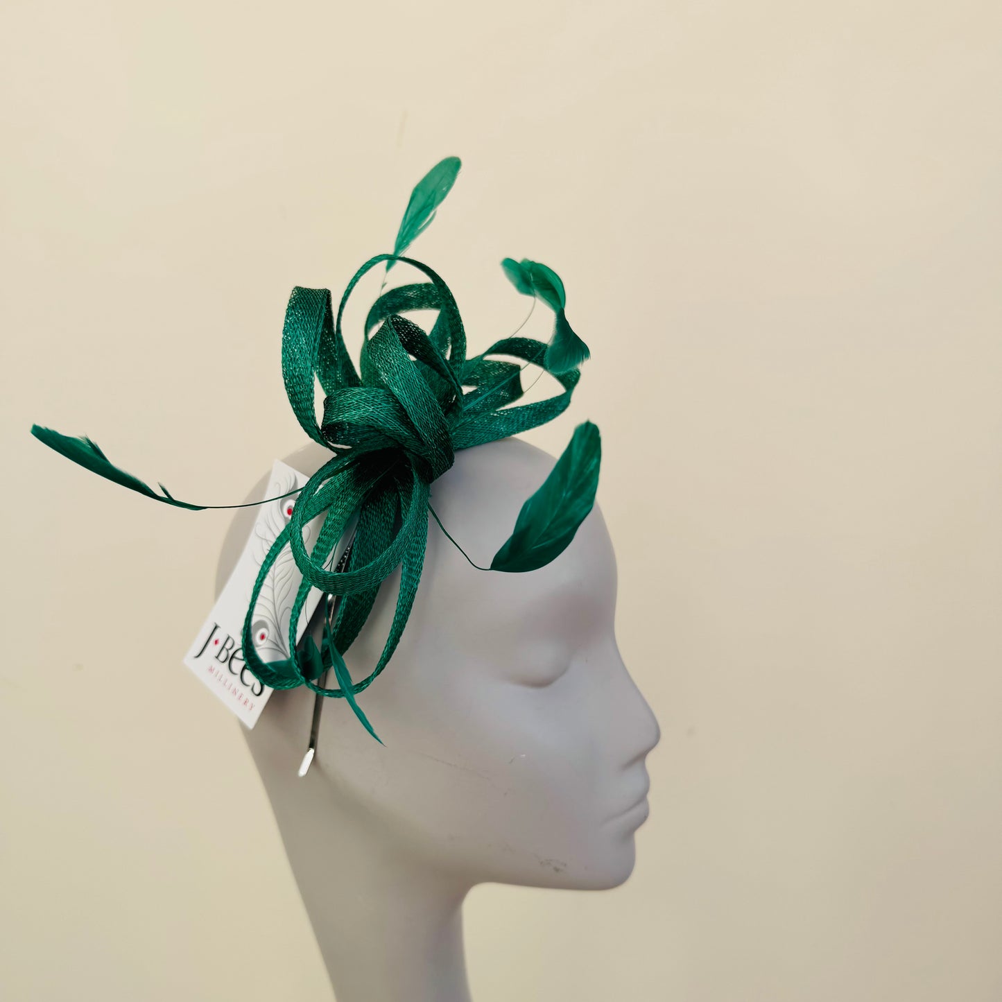 J Bees JB22/238 Fascinator On Headband In Green
