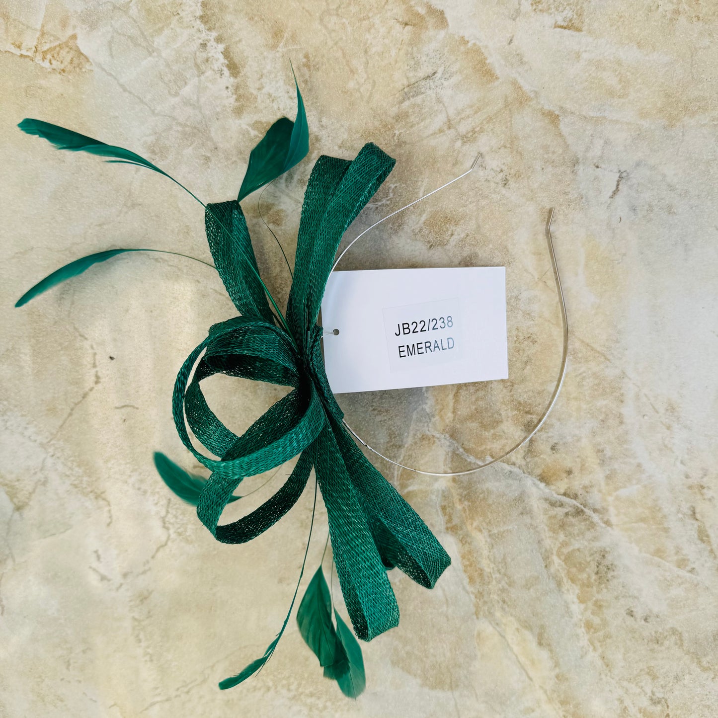 J Bees JB22/238 Fascinator On Headband In Green