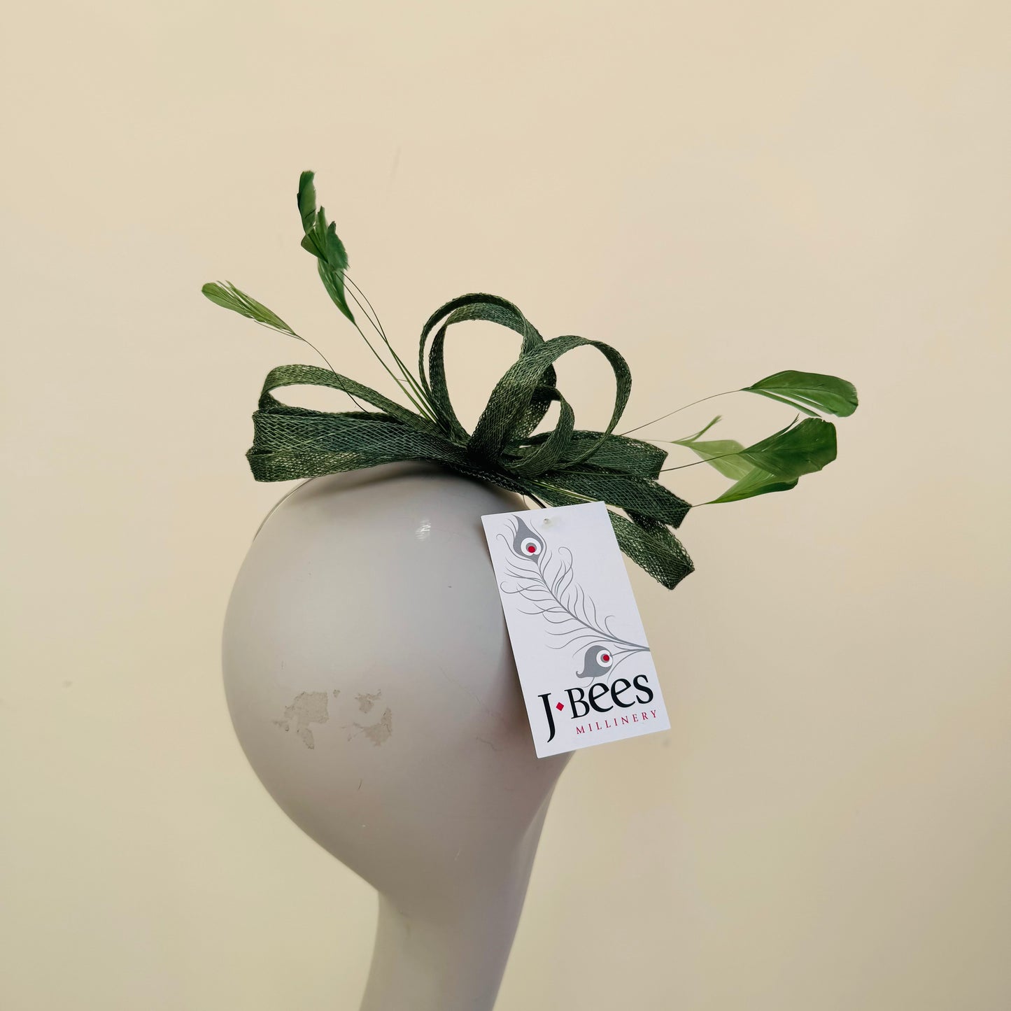 J Bees JB22/238 Fascinator On Headband In Green