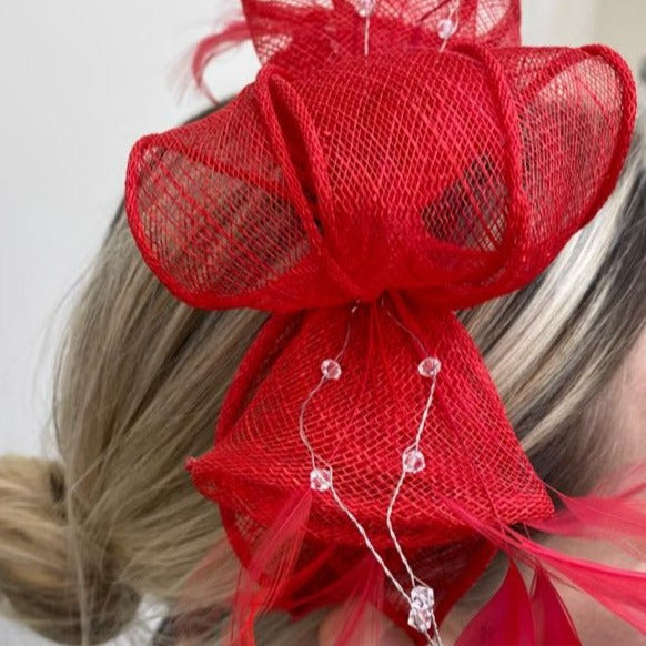 Max and Ellie CF1 Fascinator in Reds