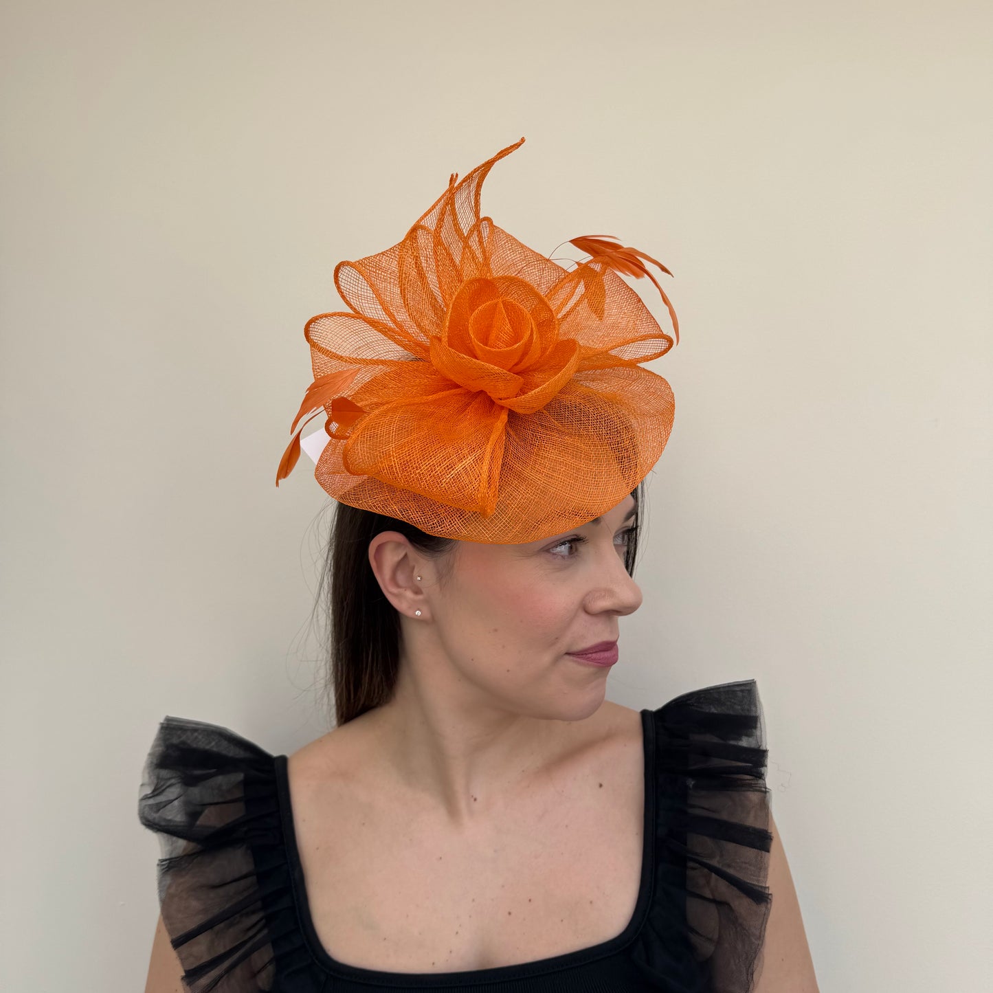 J Bees JB18/097 Tangerine Orange Fascinator