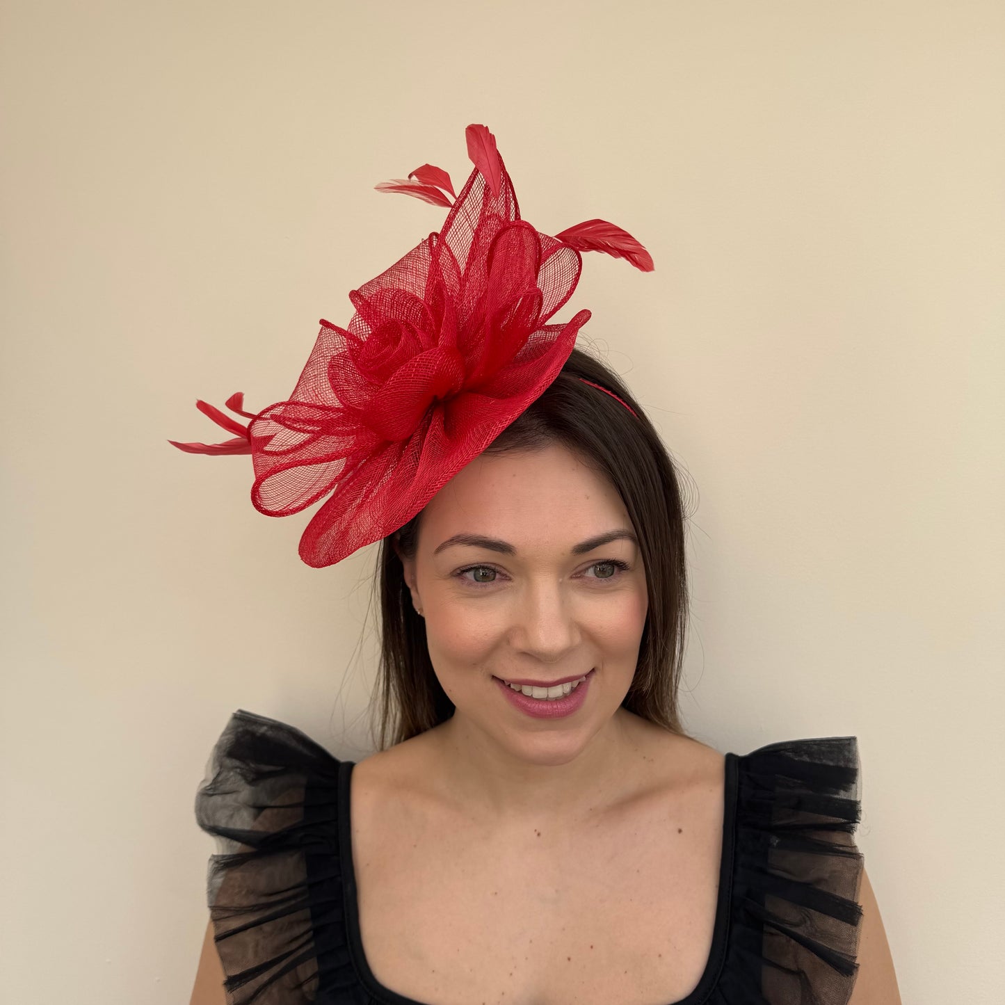 J Bees JB18/097 Poppy Red Fascinator