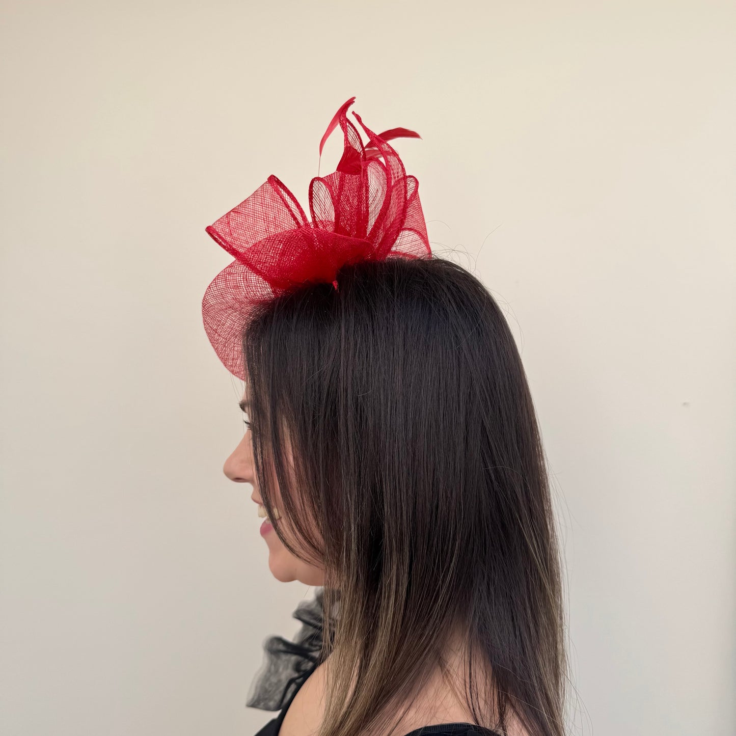 J Bees JB18/097 Poppy Red Fascinator