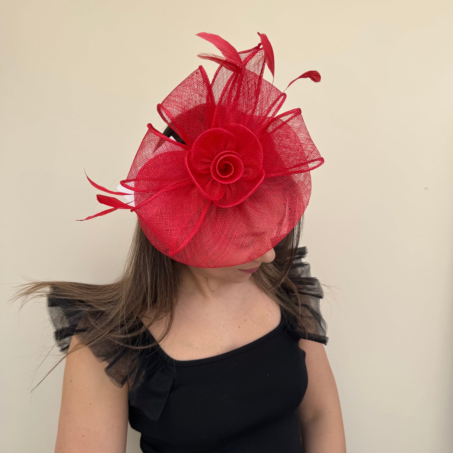J Bees JB18/097 Poppy Red Fascinator