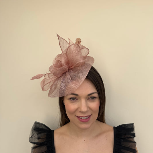 J Bees JB18/097 Truffle Pink Fascinator