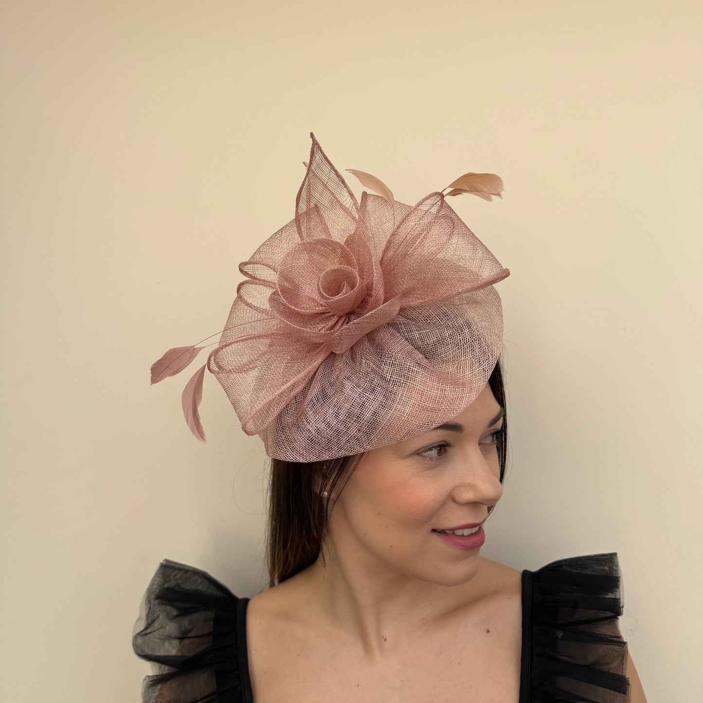 J Bees JB18/097 Truffle Pink Fascinator