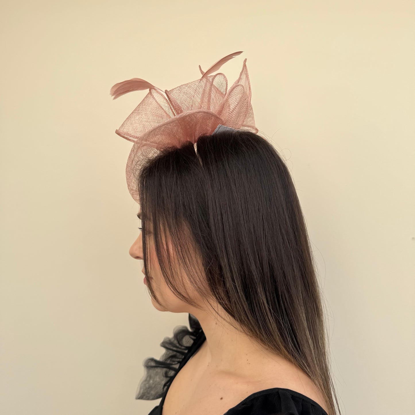 J Bees JB18/097 Truffle Pink Fascinator