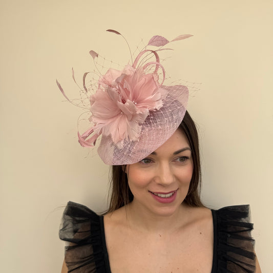 J Bees JB18/040 Peony Pink fascinator