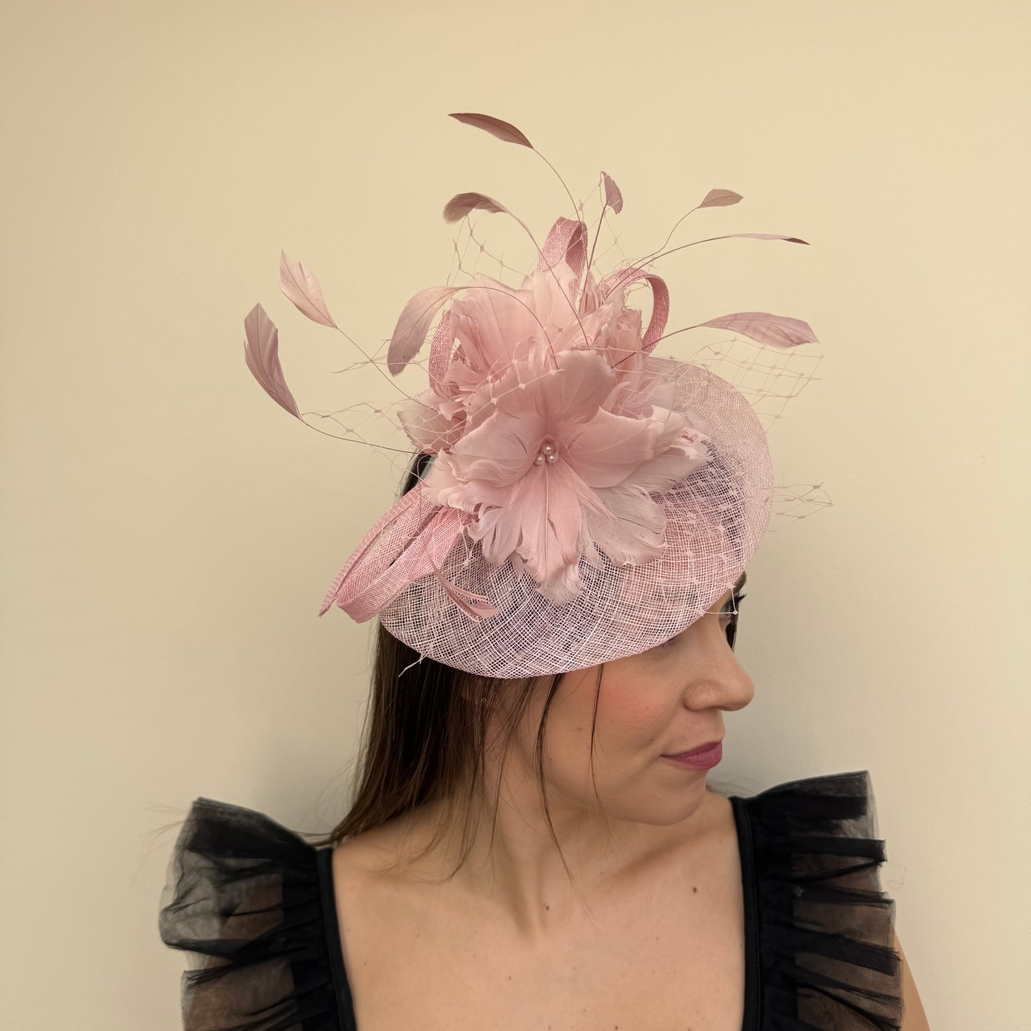J Bees JB18/040 Peony Pink fascinator