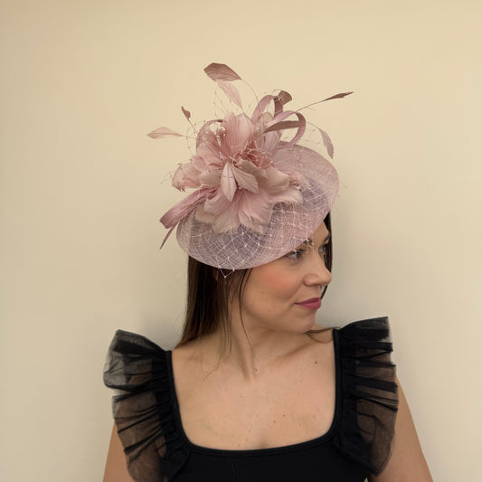 J Bees JB18/040 Truffle Mink fascinator