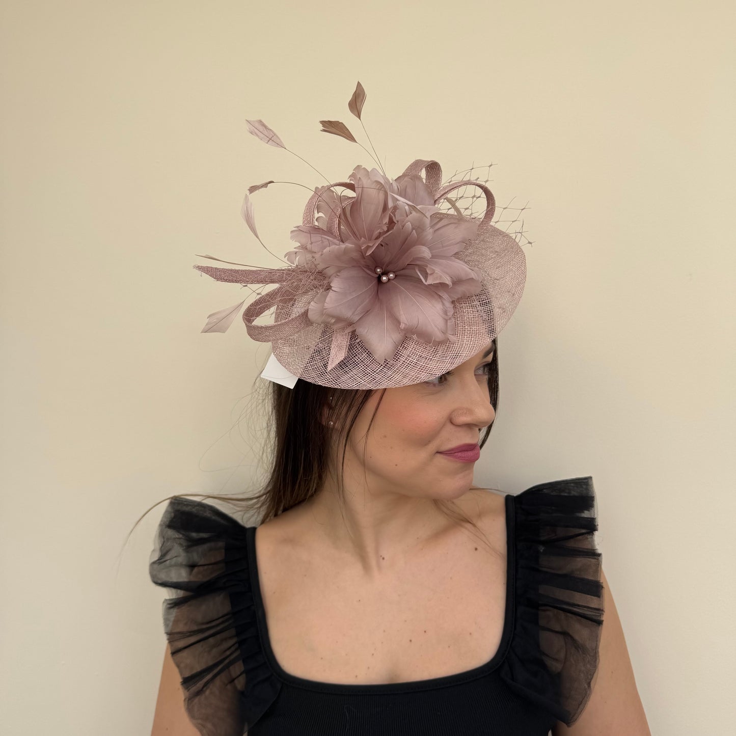 J Bees JB18/040 Truffle Mink fascinator