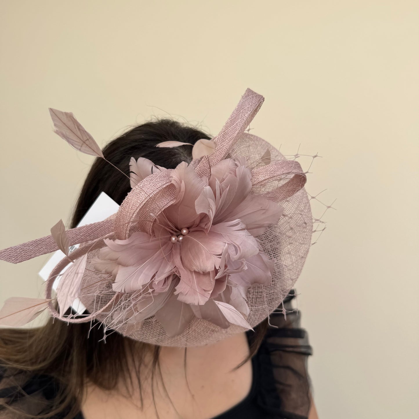 J Bees JB18/040 Truffle Mink fascinator