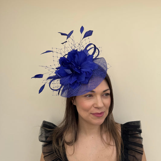 J Bees JB18/040 Cobalt blue fascinator