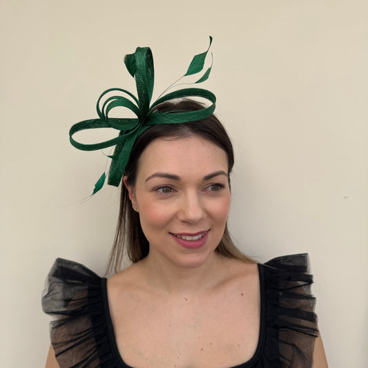 J Bees JB26/150 Emerald Green Fascinator Emerald