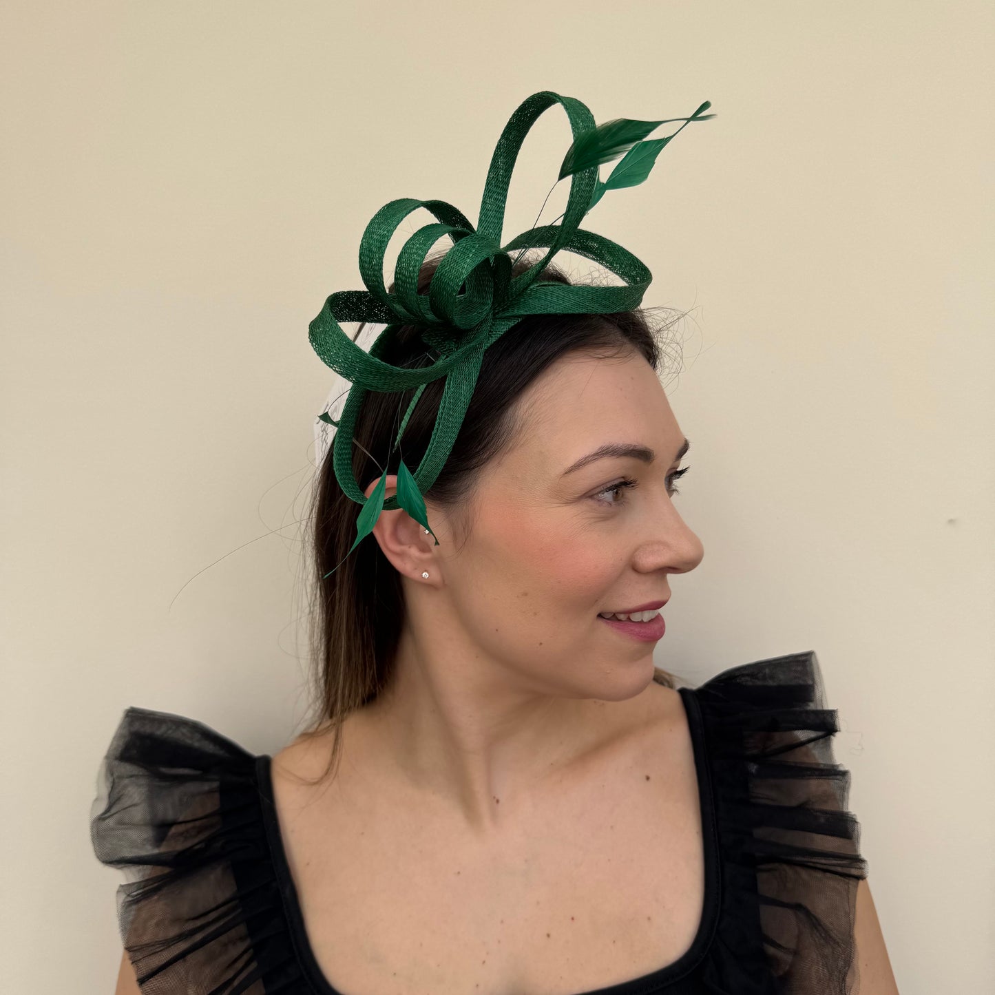 J Bees JB26/150 Emerald Green Fascinator Emerald