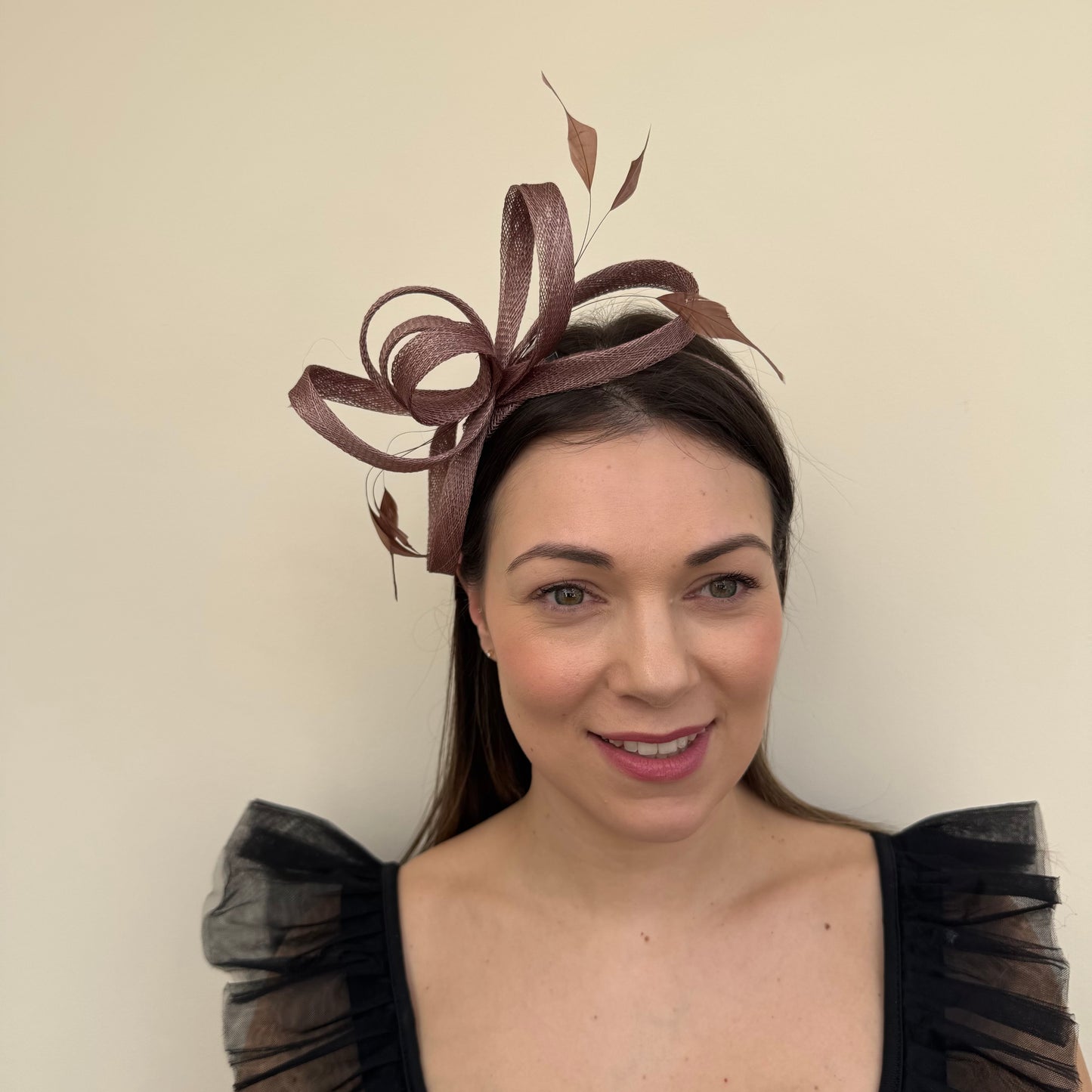 J Bees JB26/150 Mocha Brown Fascinator
