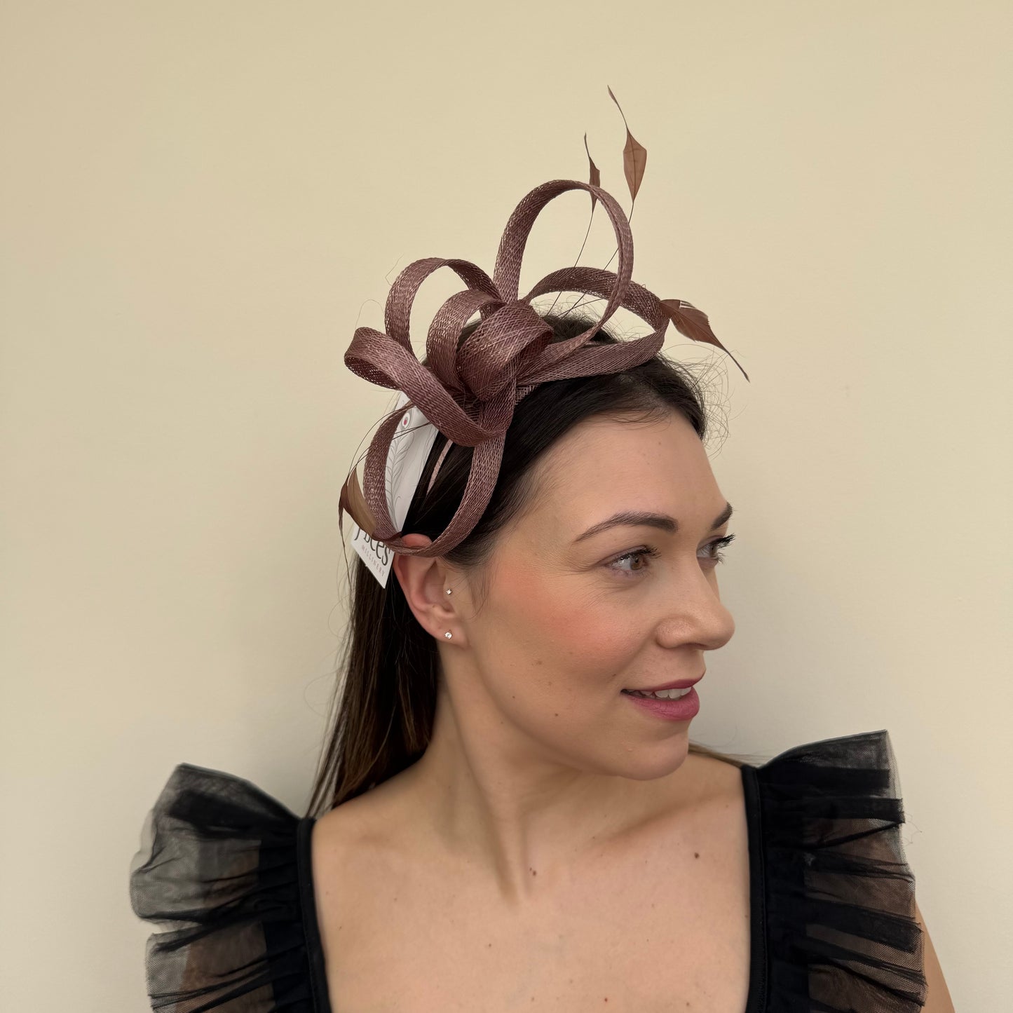 J Bees JB26/150 Mocha Brown Fascinator