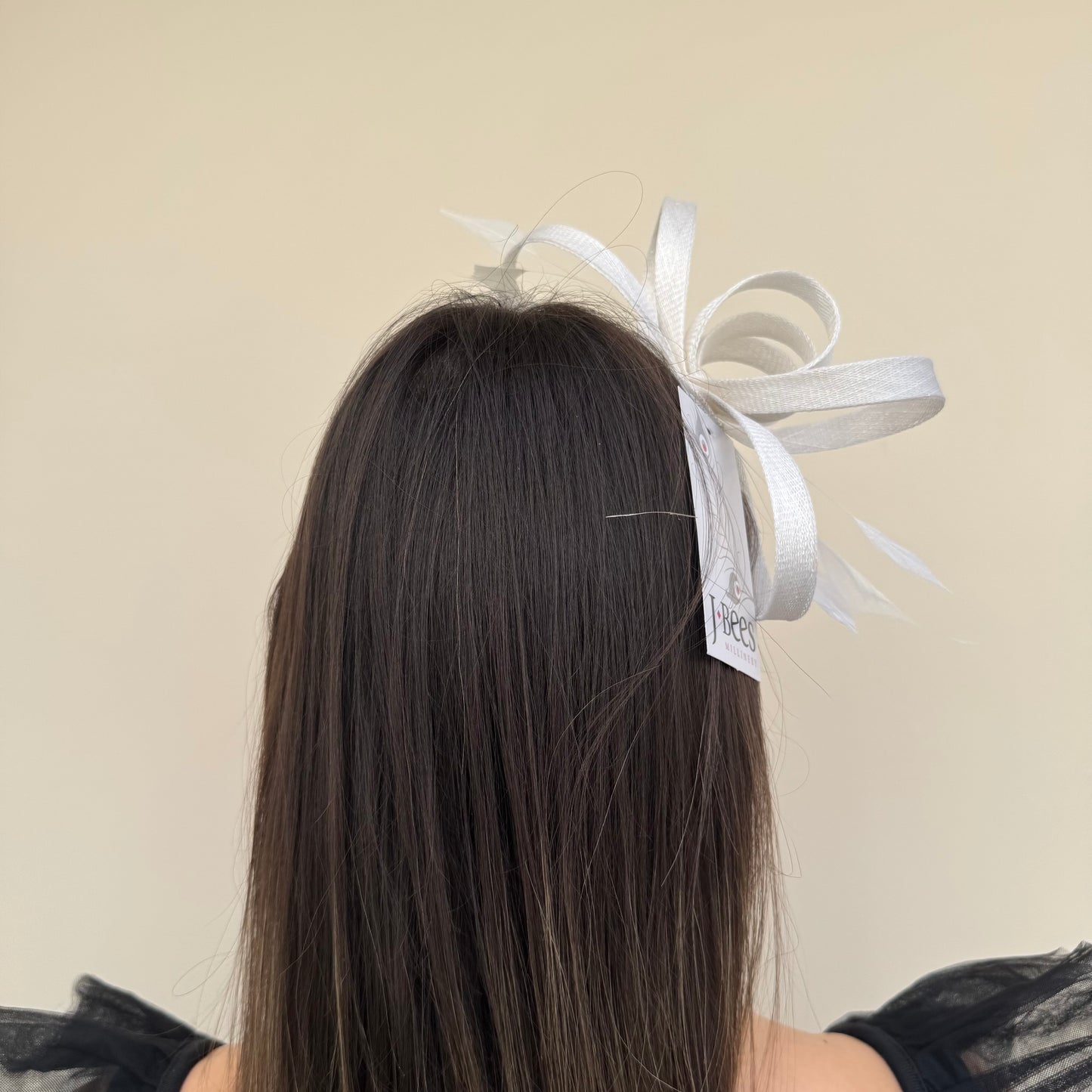 J Bees JB26/150 Off White Fascinator White