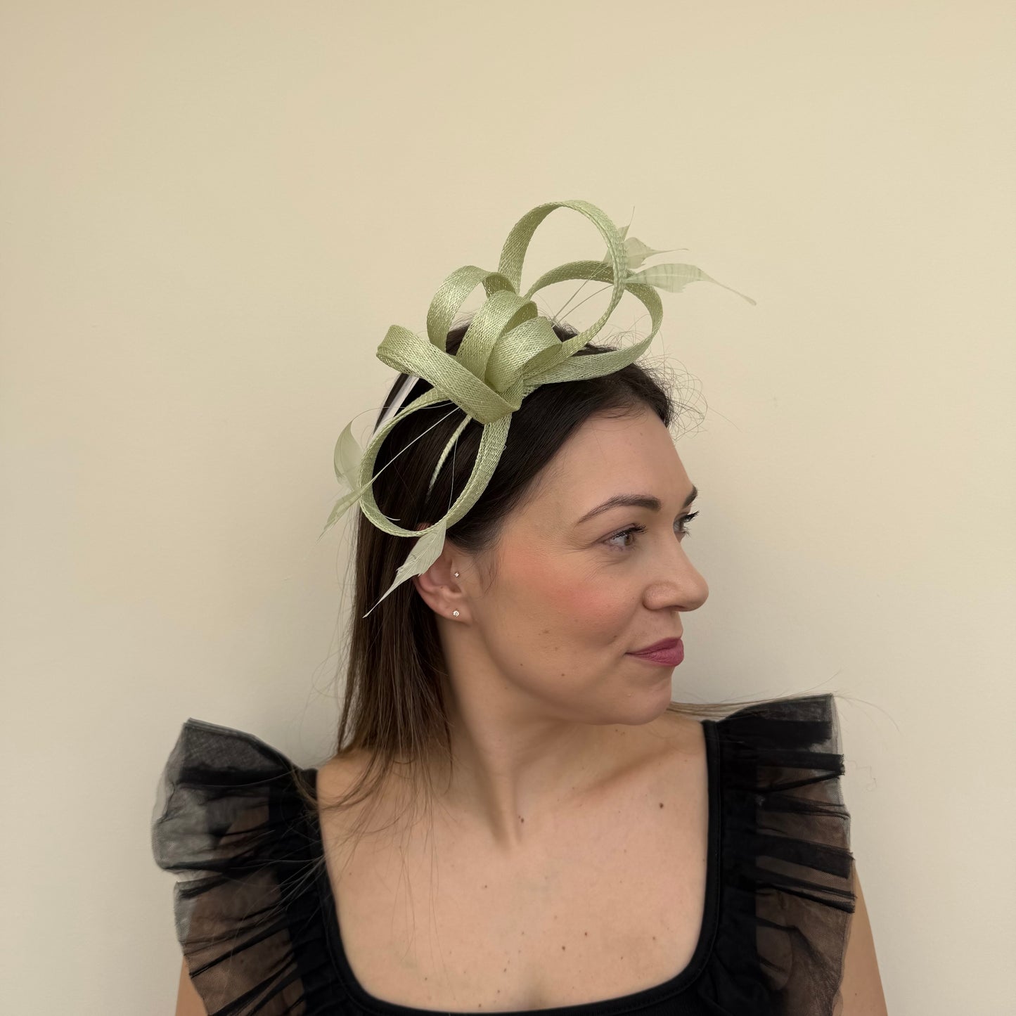J Bees JB26/150 Meadow Mint Green Fascinator