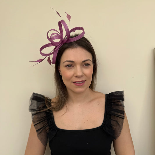 J Bees JB26/150 Tulip Purple/Pink Fascinator
