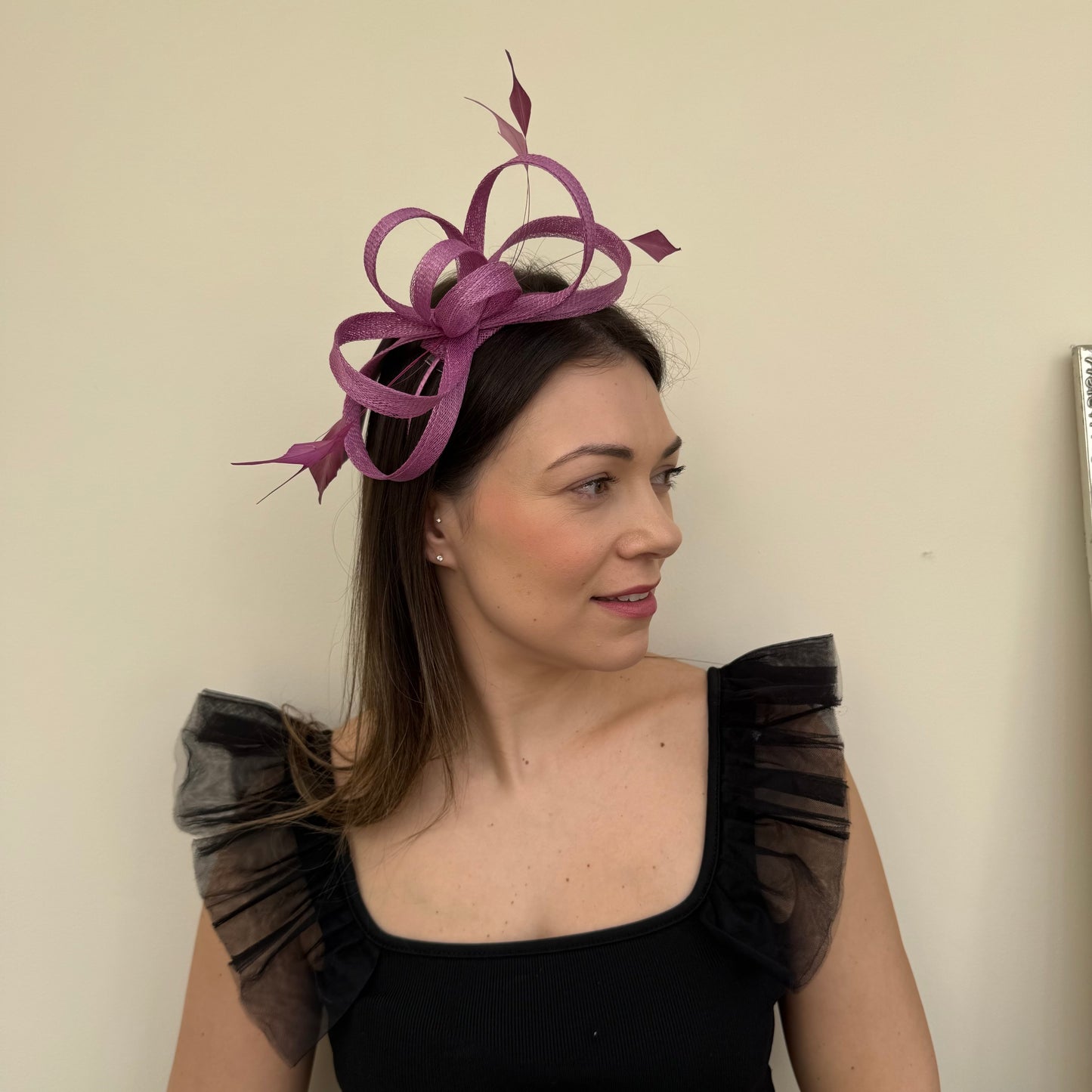 J Bees JB26/150 Tulip Purple/Pink Fascinator
