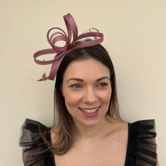 J Bees JB26/150 Heather Pink Fascinator