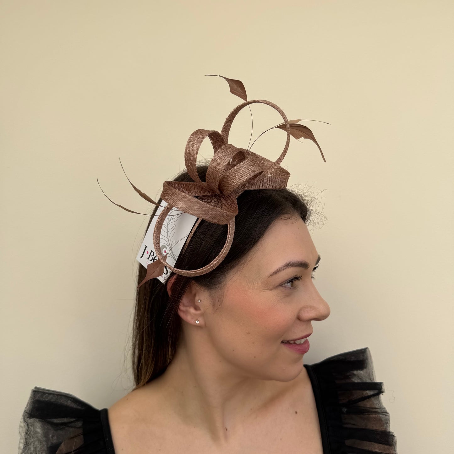 J Bees JB26/150 Brandy Brown Fascinator