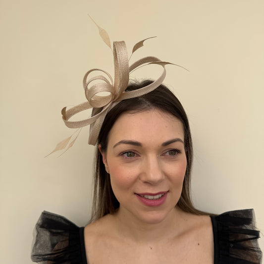 J Bees JB26/150 Beige Fascinator